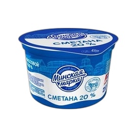 Сметана 20% 180г стакан КМКК