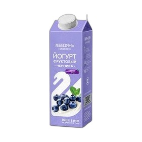 Йогурт Черничный 2.5% 450г пюр пак КМКК