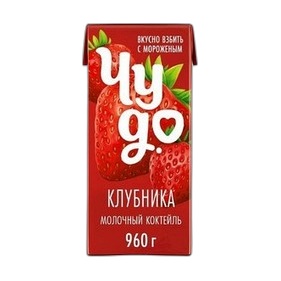 Коктейль молочный Чудо клубника 2% 960г т/п ВБД