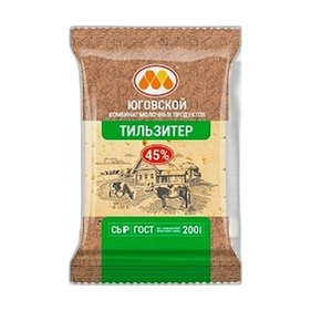 Сыр Тильзитер 45% КМК Юговской  200гр