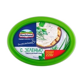 Сыр творожный с Зеленью 60% 220г Хохланд
