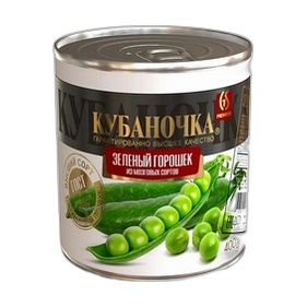 Горошек зеленый 400гр ж/б Краснодарочка