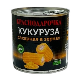 Кукуруза сахарная в зернах 340гр ж/б  Краснодарочка