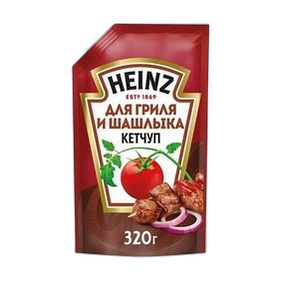 Кетчуп Хайнц д/гриля и шашлыка 320г д/п