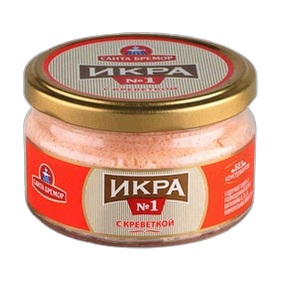 Икра Мойвы деликатесная с креветкой 180г Санта Бремор