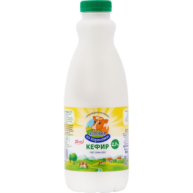 Кефир 2,7% 900г бутылка КМКК