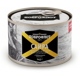 Сайра натуральная 245гр ж\б Доброфлот