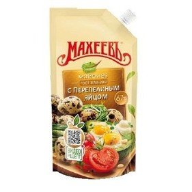 Майонез Махеев с перепелиным яйцом 400мл д/п