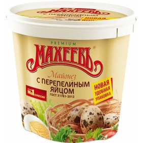 Майонез Махеев Провансаль с перепелиным яйцом 800г ведро