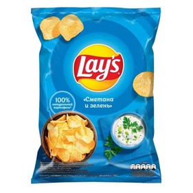 Чипсы Лейз сметана зелень 140г