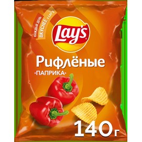 Чипсы Лейз рифленые паприка 140г