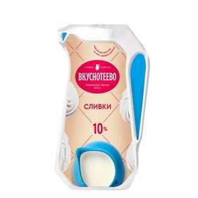 Сливки 10% м/у 250 гр Вкуснотеево